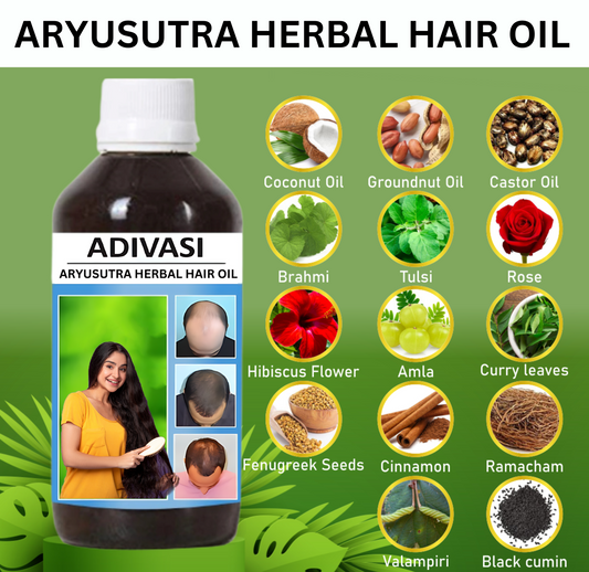 Adivasi Aryusutra Herbal Hair Oil 100% Original