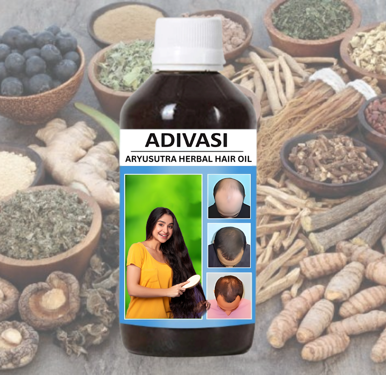 Adivasi Aryusutra Herbal Hair Oil 100% Original